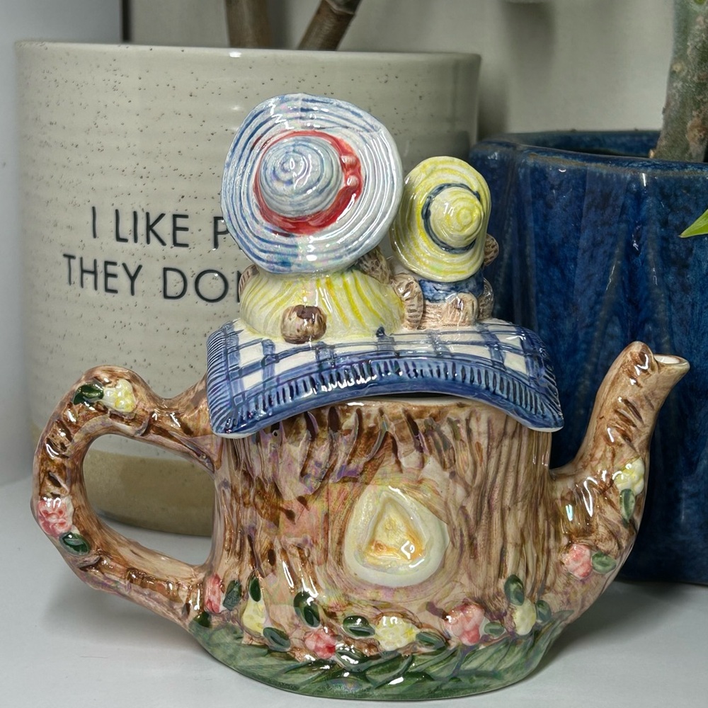 🐕3/20 Vintage Teddy Bear Picnic Teapot - Picture 3 of 8